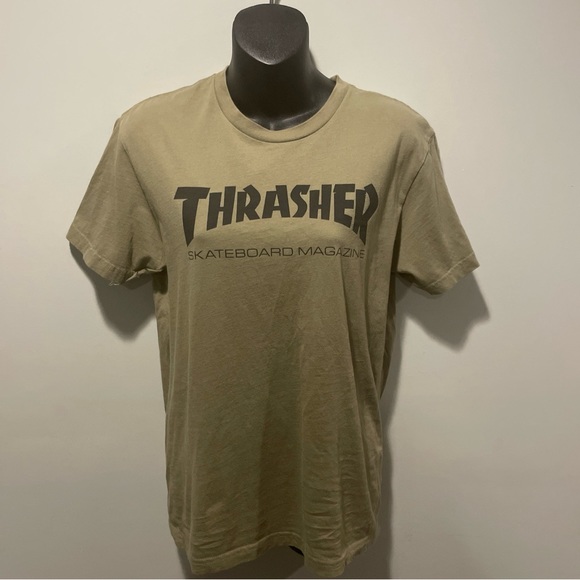 Thrasher Tops - Thrasher - Womens Military Green T-Shirt - Small